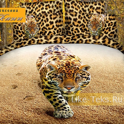 Комплект Сатин 3D ЛЕОПАРД Комплект Сатин 3D ЛЕОПАРД